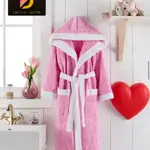 
Unisex kids bathrobe with hood, belt and two pockets-Dream Room
